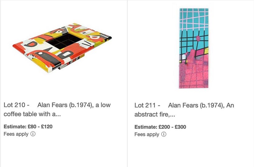 Alan Fears Items in Auction