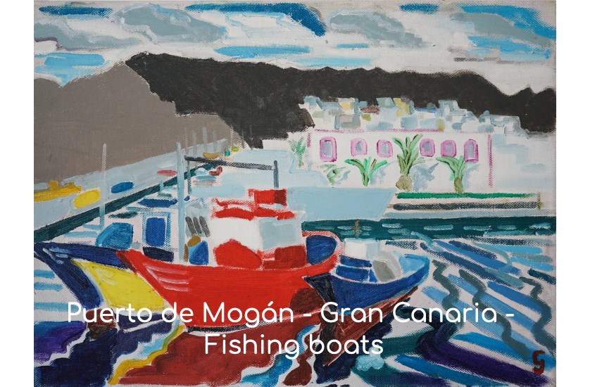 fishing boats painting